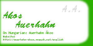 akos auerhahn business card